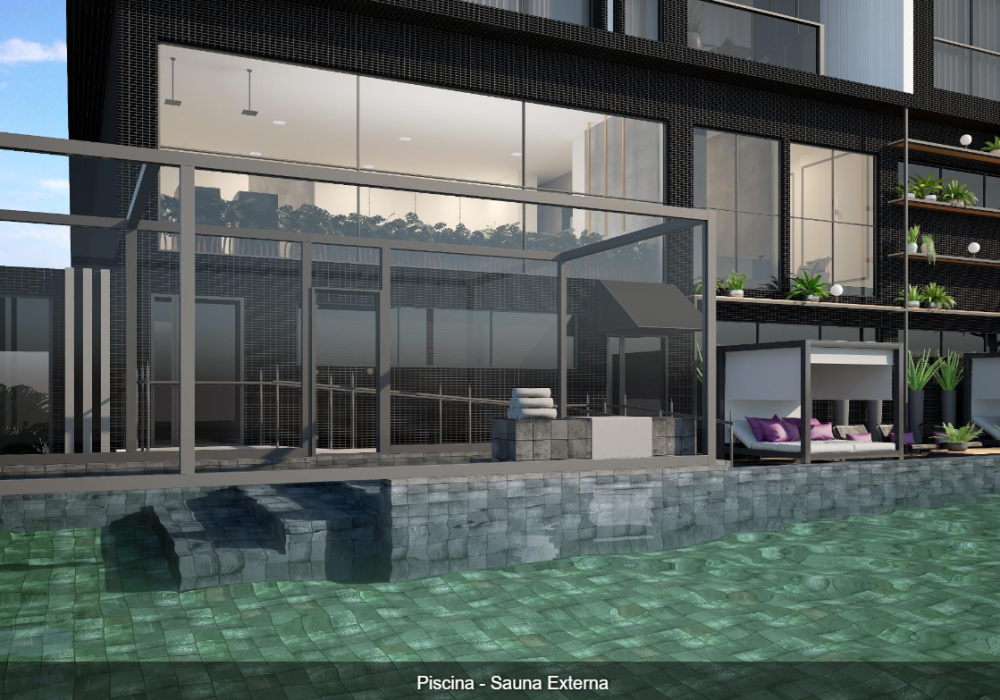 Piscina com Sauna Externa